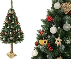 Viking Choice Kunstkerstbomen^Kunstkerstboom - 180 Cm - Op Stam - Met Sneeuw En Glitter