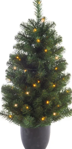 Everlands Kunstkerstbomen^Kunstkerstboom Imperial - In Pot - 50 Led - 90Cm