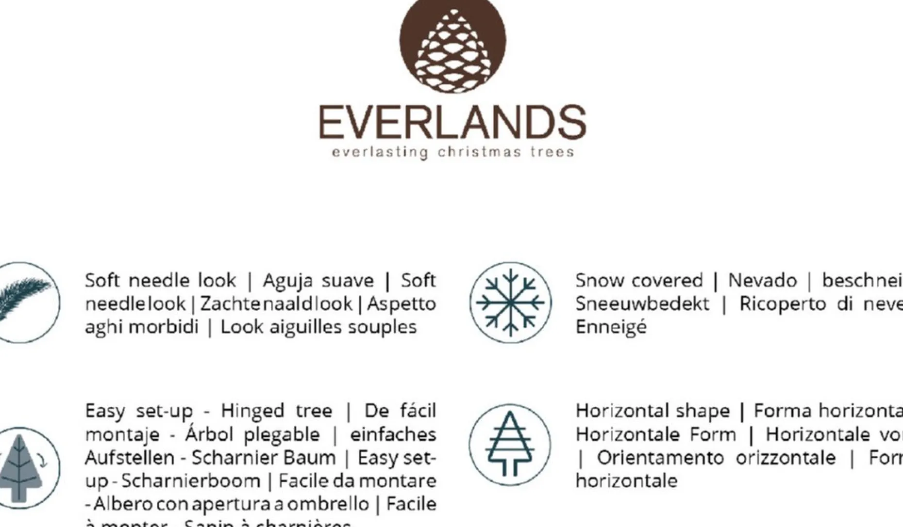 Everlands Kunstkerstbomen^Kunst Kerstboom Imperial Pine - 980 Tips - Met Sneeuw - 240 Cm