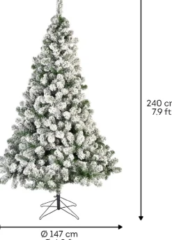 Everlands Kunstkerstbomen^Kunst Kerstboom Imperial Pine - 980 Tips - Met Sneeuw - 240 Cm