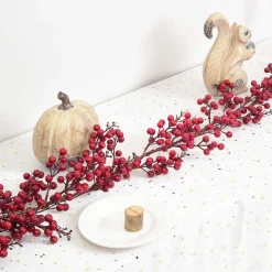 Selwo Kunstmatige Rode Bessenslinger, Bessenslinger, Bourgogne Bessen Slinger Voor Kerstdecoratie Sale