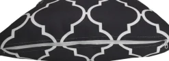 De Groen Home Kussenhoesjes X2- Velvet - Wit Ogea Patroon- 45X45 - Kussensloop - Fluweel -Aan Beide Zijden Bedrukt Zwart Flash Sale