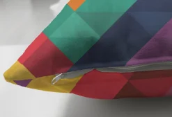De Groen Home Kussenhoes 2 Stuks - Velvet -Gekleurde Rechthoeken - 45X45 - Fluweel Kussensloop - Aan Beide Zijden Bedrukt Kleurrijk Cheap