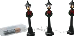 Banzaa Led Kerstdorp Verlichting Lantaarn Set 3 Stuks New