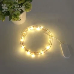 Wondersathome Led Lampjes - Kerstlampjes - Kerstverlichting - 20 Warm Wit Lampjes - 2 Meter - Inclusief Batterijen - Lichtsnoer - Sfeerverlichting - Draadverlichting - Best Sale