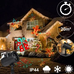 Merkloos Kerstlasers^Led Laser Licht Projector | 72 Motieven | Kerst Verlichting | Verschillende Thema's | Voor Buiten & Binnen |