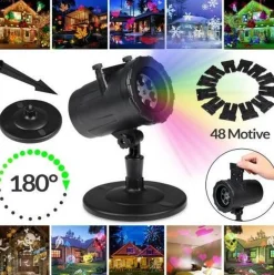 Merkloos Kerstlasers^Led Laser Licht Projector | 72 Motieven | Kerst Verlichting | Verschillende Thema's | Voor Buiten & Binnen |