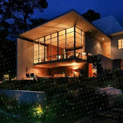 Deuba® Kerstlasers^Led Laser, Projector, Laserlichtprojector, Groen Licht, Voor Binnen En Buiten