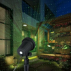 Deuba® Kerstlasers^Led Laser, Projector, Laserlichtprojector, Groen Licht, Voor Binnen En Buiten