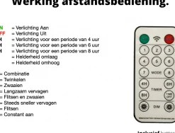 ‘Merkloos’’ Lichtgordijnen^Led Lichtgordijn Sfeerverlichting - Incl. Batterijen, Afstandsbediening En Spijkertjes - 3X3 Meter - Warm Wit - Sfeerverlichting Voor Binnen En Buiten - 300 Leds