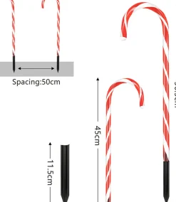 Alizendeh Verlichte Kerstfiguren^Led Licht Ketting Buiten Zuurstok Touw Licht Kerstverlichting