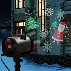 ABC-Led Kerstlasers^Led Projector - Kerst - Sneeuw - Halloween - Verjaardag - Wisselbare Dia