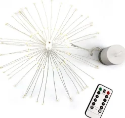 Telestore Verlichte Kerstfiguren^Led Verlichting Op Batterij - Lampjes - Fireworks Led Lights - Sfeerverlichting - Feestverlichting Vuurwerkverlichting Op Battterij - 30 Cm - Met Afstandbediening