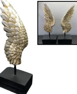 Levabe - Gouden Wings Set - Decoratie - Vleugels - Engel - Woonkamer - Erik Kuster Style - 19 Cm - 2 Stuks Online