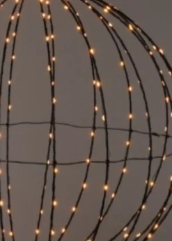 Merkloos Verlichte Kerstfiguren^Lichtbol Van Metaal Met Timer Warm Licht 40 Cm - Kerstversiering
