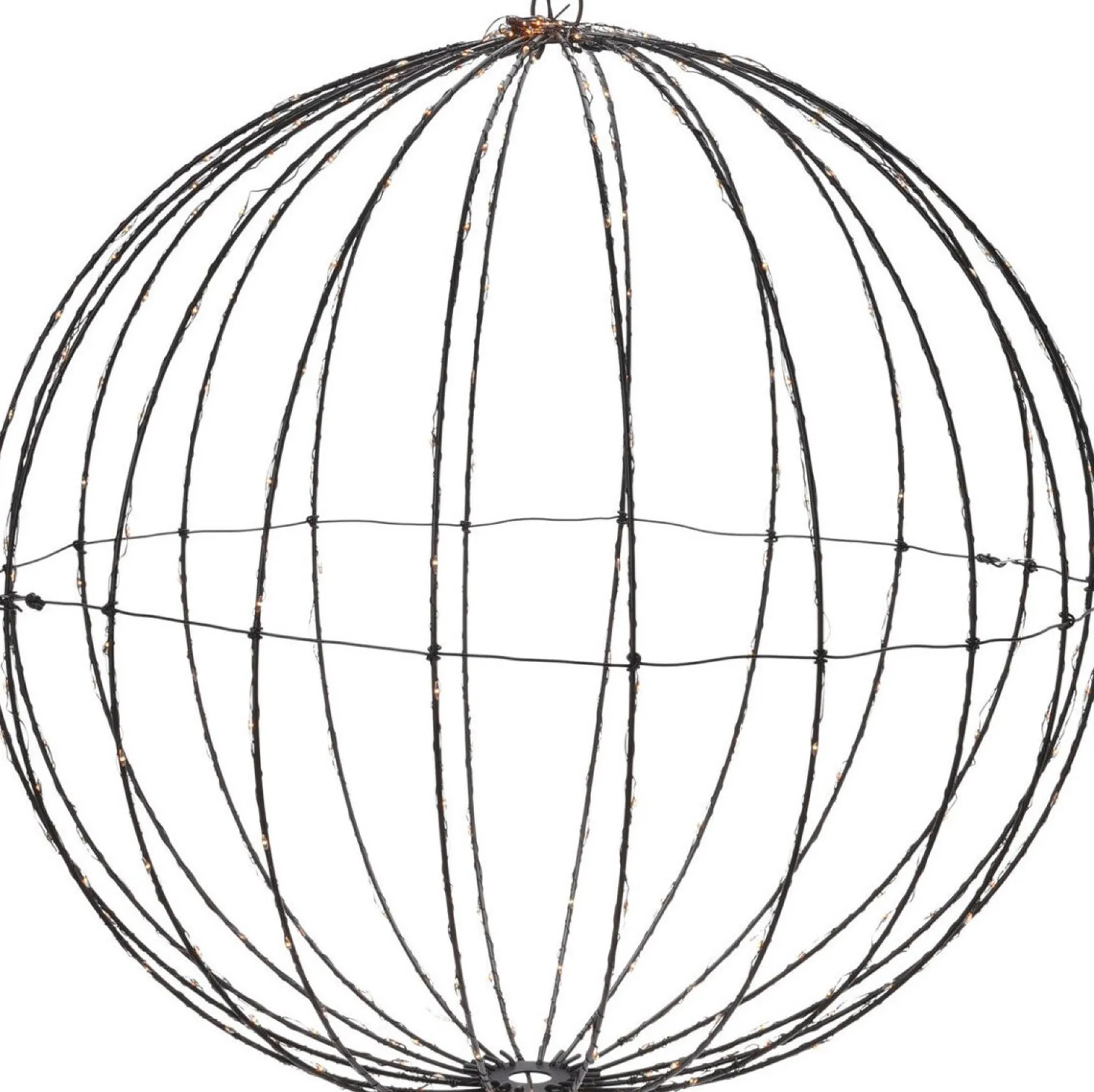 Merkloos Verlichte Kerstfiguren^Lichtbol Van Metaal Met Timer Warm Licht 40 Cm - Kerstversiering