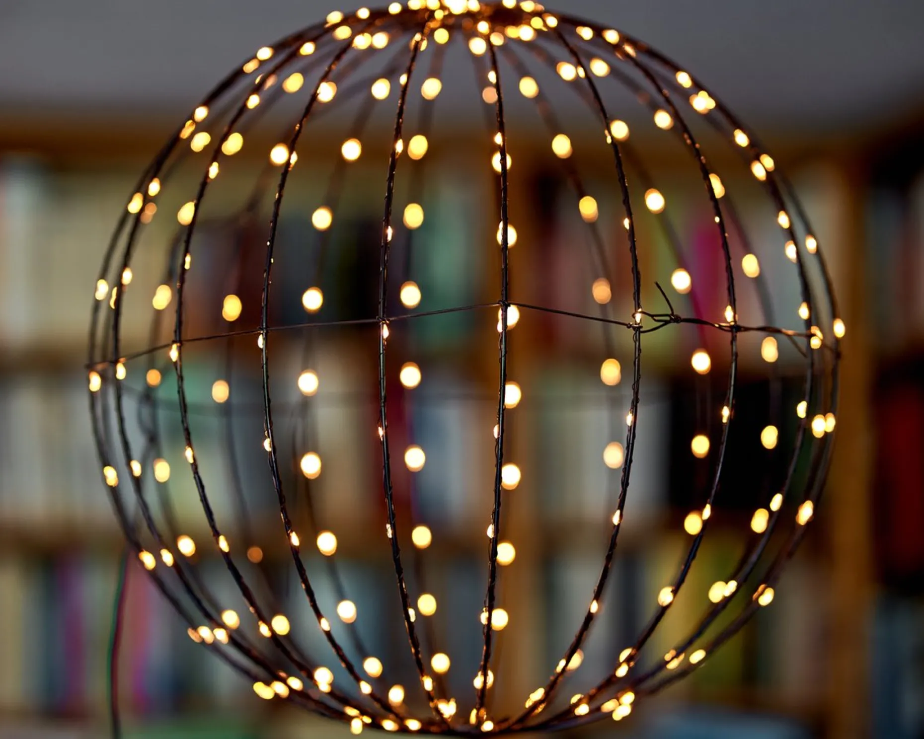 Merkloos Verlichte Kerstfiguren^Lichtbol Van Metaal Met Timer Warm Licht 40 Cm - Kerstversiering