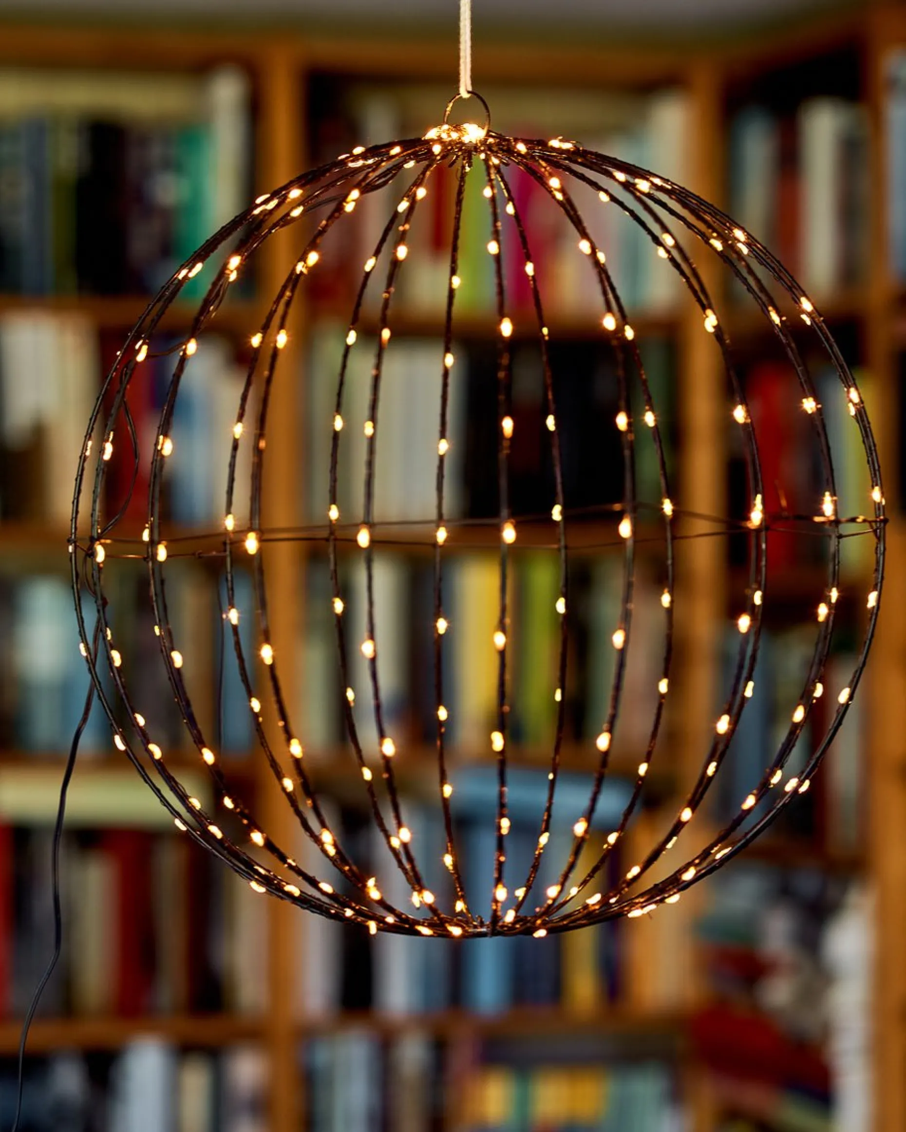 Merkloos Verlichte Kerstfiguren^Lichtbol Van Metaal Met Timer Warm Licht 40 Cm - Kerstversiering