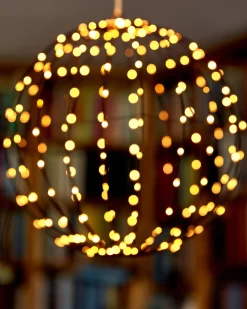 Merkloos Verlichte Kerstfiguren^Lichtbol Van Metaal Met Timer Warm Licht 40 Cm - Kerstversiering