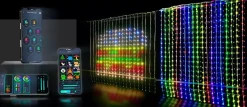 Lichtendirect Lichtgordijnen^-Smart-Lichtslinger-400 Rgb Leds- 2X2M- App-Sfeerverlichting-Decoratie-Kerstverlichting-Tuinverlichting-Bruiloft-Festival-Lichtsnoer-Prikkabel