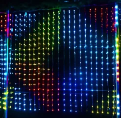 Lichtendirect Lichtgordijnen^-Smart-Lichtslinger-400 Rgb Leds- 2X2M- App-Sfeerverlichting-Decoratie-Kerstverlichting-Tuinverlichting-Bruiloft-Festival-Lichtsnoer-Prikkabel