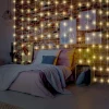 discountershop Lichtgordijnen^Lichtgordijn | Lichtvorhang | Warm Wit | +8 Functies | Gordijnverlichting 200 Led| 190X100 Cm