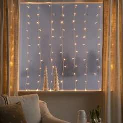 Konst Smide Lichtgordijnen^Lichtgordijn Voor Binnen - Extra Warm Wit - 1.4 X 1.2 Meter - 120 Leds - Kerstverlichting