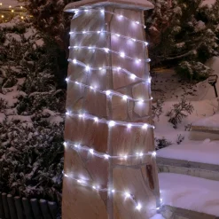 Trend24 Lichtslangen^Lichtslang Buiten - Kerstverlichting Buiten - Kerstverlichting Binnen - Kerstversiering - Lichtsnoer - Slangverlichting - Voor Binnen En Buiten - Solar - Op Zonne Energie - 10 M - Koud Wit