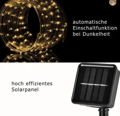 Trend24 Lichtslangen^Lichtslang Buiten - Kerstverlichting Buiten - Kerstverlichting Binnen - Kerstversiering - Lichtsnoer - Slangverlichting - Voor Binnen En Buiten - Solar - Op Zonne Energie - 10 M - Koud Wit