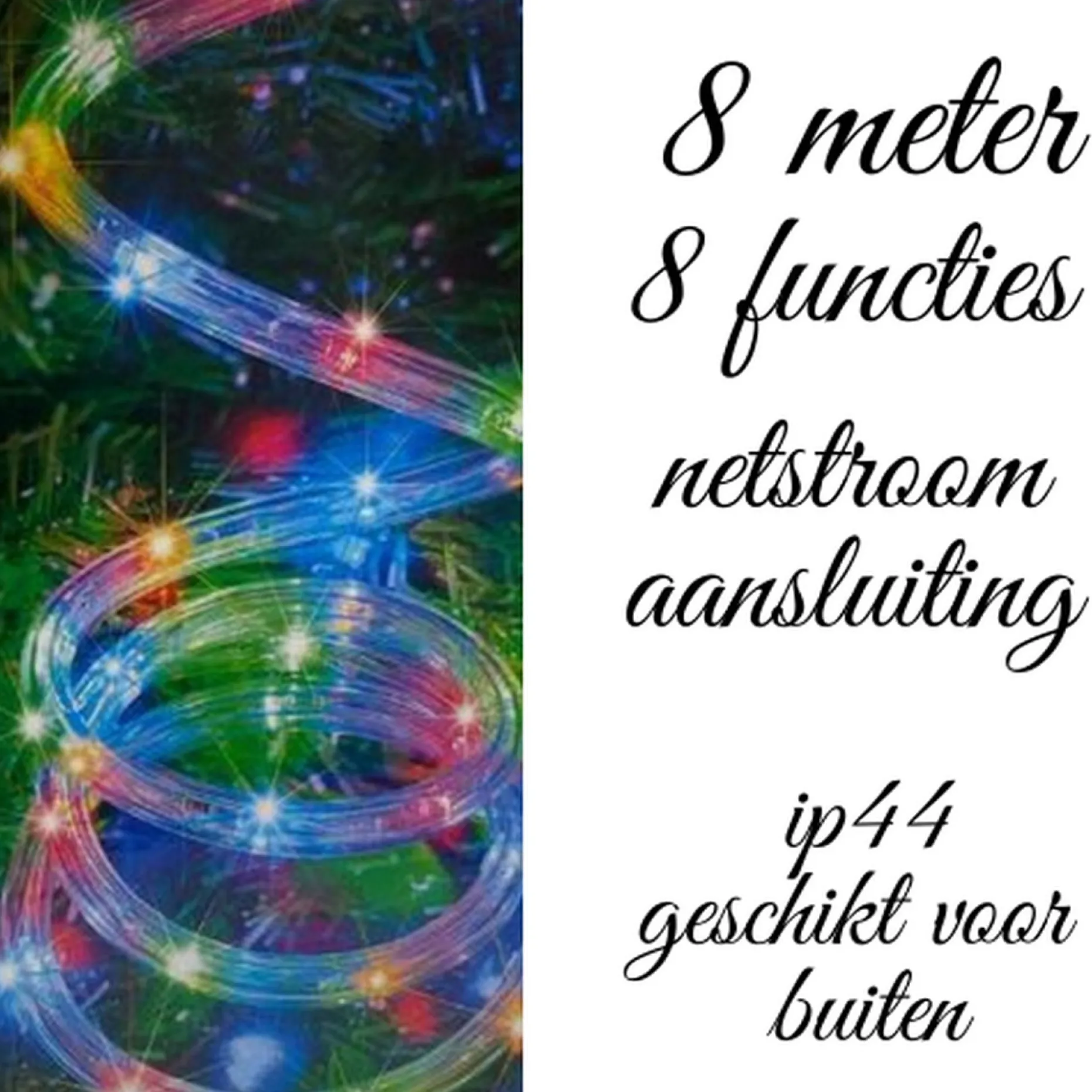 Zatzon Lichtslangen^Lichtslang Led Slinger 8M - Veelkleurig - Lichtsnoer - Led - Ledsnoer - Kerstverlichting - Kerst - Terrasverlichting - Binnen - Buiten - Multifunction 34W - 8M - Guirlande - Snoer - Professioneel Decoreren