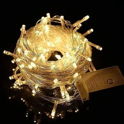 Benrida Kerstlichtsnoeren^Lichtslingers , 100M600 Lamp Stekker 220V, Touwverlichting ,Warm Wit Licht , Koperdraad Fairy Lichtslingers Voor Halloween Kerstversiering Bruiloft Slaapkamer Feest Patio Tuin Feestelijke Verlichting Ga