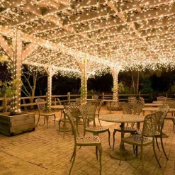 Benrida Kerstlichtsnoeren^Lichtslingers , 100M600 Lamp Stekker 220V, Touwverlichting ,Warm Wit Licht , Koperdraad Fairy Lichtslingers Voor Halloween Kerstversiering Bruiloft Slaapkamer Feest Patio Tuin Feestelijke Verlichting Ga