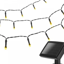 Aigostar Kerstlichtsnoeren^Lichtstring Warmwit - 2700K | 11 Meter - 100 Led's | Waterdicht Ip44 | Solar - Oplaadbaar