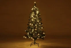 Lifa-Living Decoratieve Kerstbomen^Lifa Living - Kunstkerstboom - Met Verlichting - 130 Led Lampjes - 150 Cm - Aanloopsnoer 5 Meter - Groen