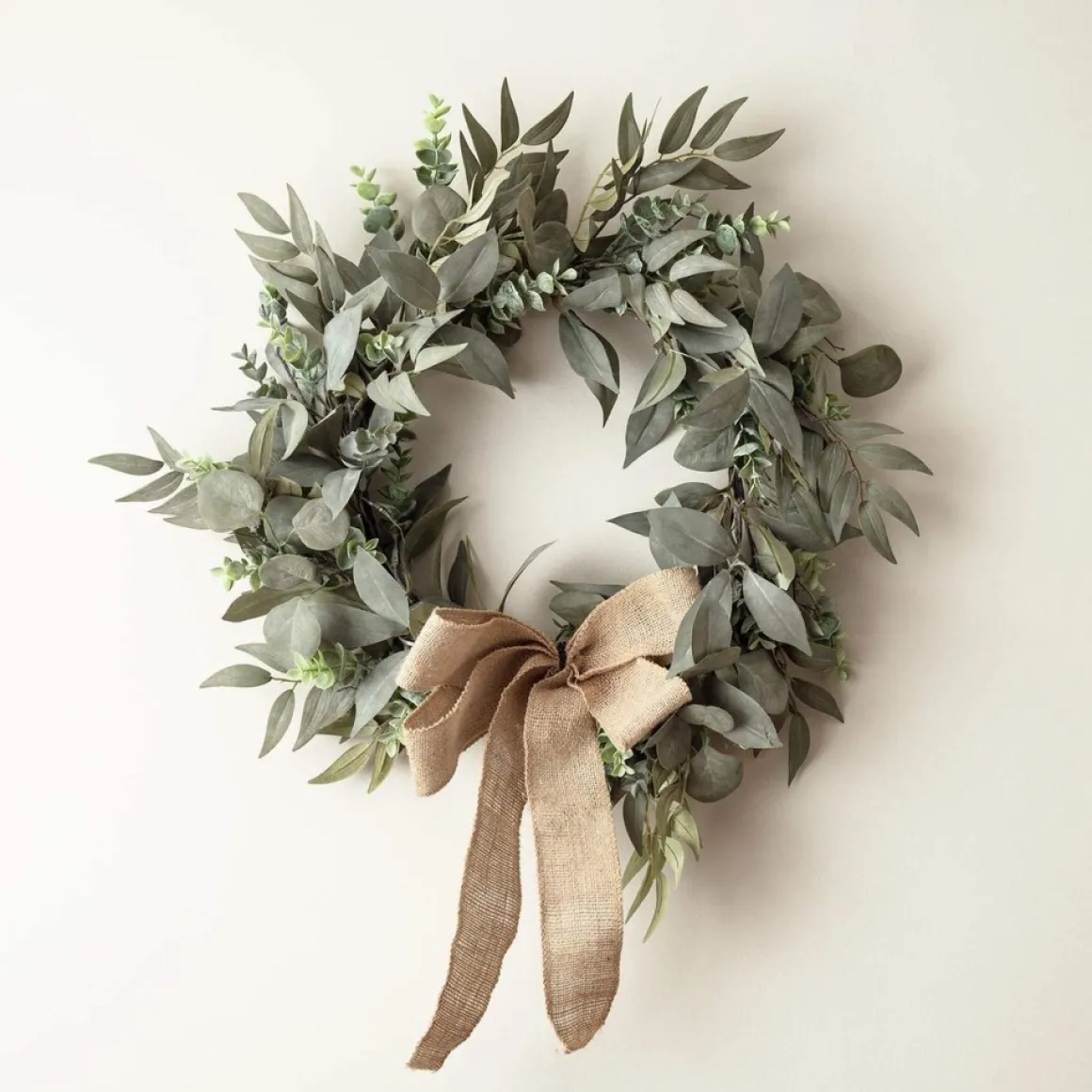 * Lights4Fun Kerstset 1,5 M Eucalyptus - Laurierkerstslinger & 50 Cm Kerstkrans Store