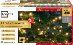* Kerstlichtsnoeren^Livarno Home Led Lichtsnoer 100Xled Warmwit