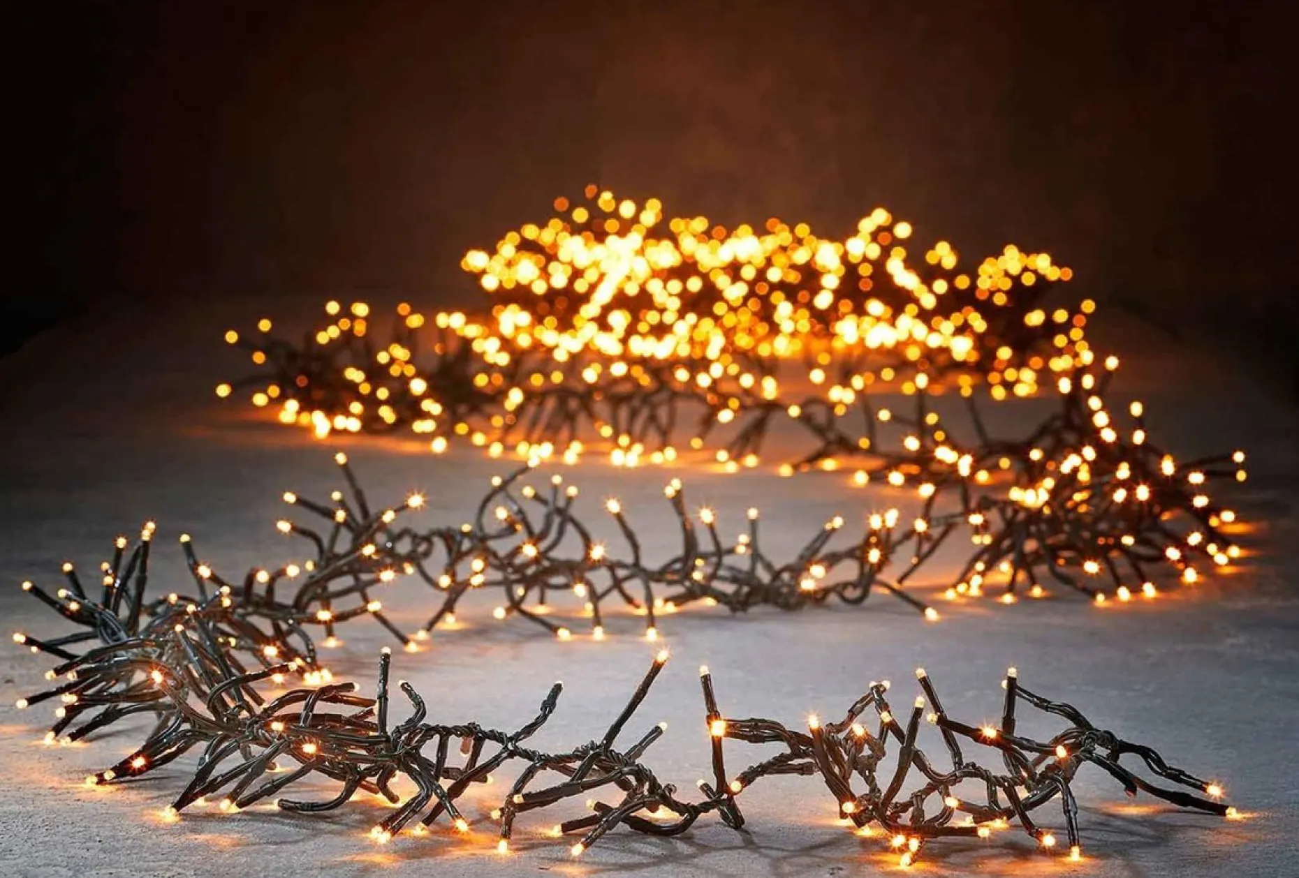 Luca lighting Kerstlichtsnoeren^ Cluster Kerstverlichting Met 1512 Led Lampjes - L Warm Wit 970 Cm