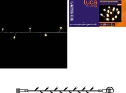 Luca lighting Kerstlichtsnoeren^ Connect 24 Lichtsnoer Met 98 Led Lampjes - L1000 Cm - Warm Wit
