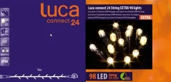 Luca lighting Kerstlichtsnoeren^ Connect 24 Lichtsnoer Met 98 Led Lampjes - L1000 Cm - Warm Wit