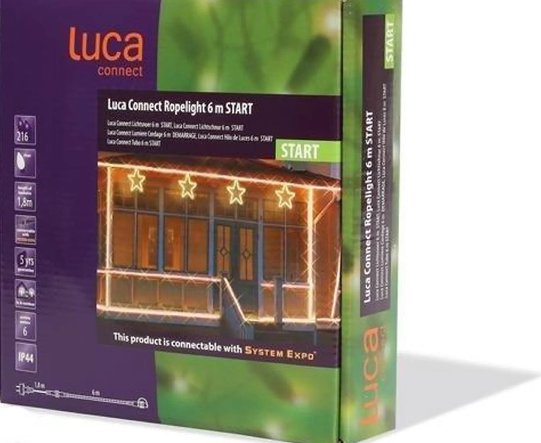 Luca lighting Lichtslangen^ Connect Xp Kabelverlichting Met 216 Led Lampjes - L180 Cm - Helder Wit