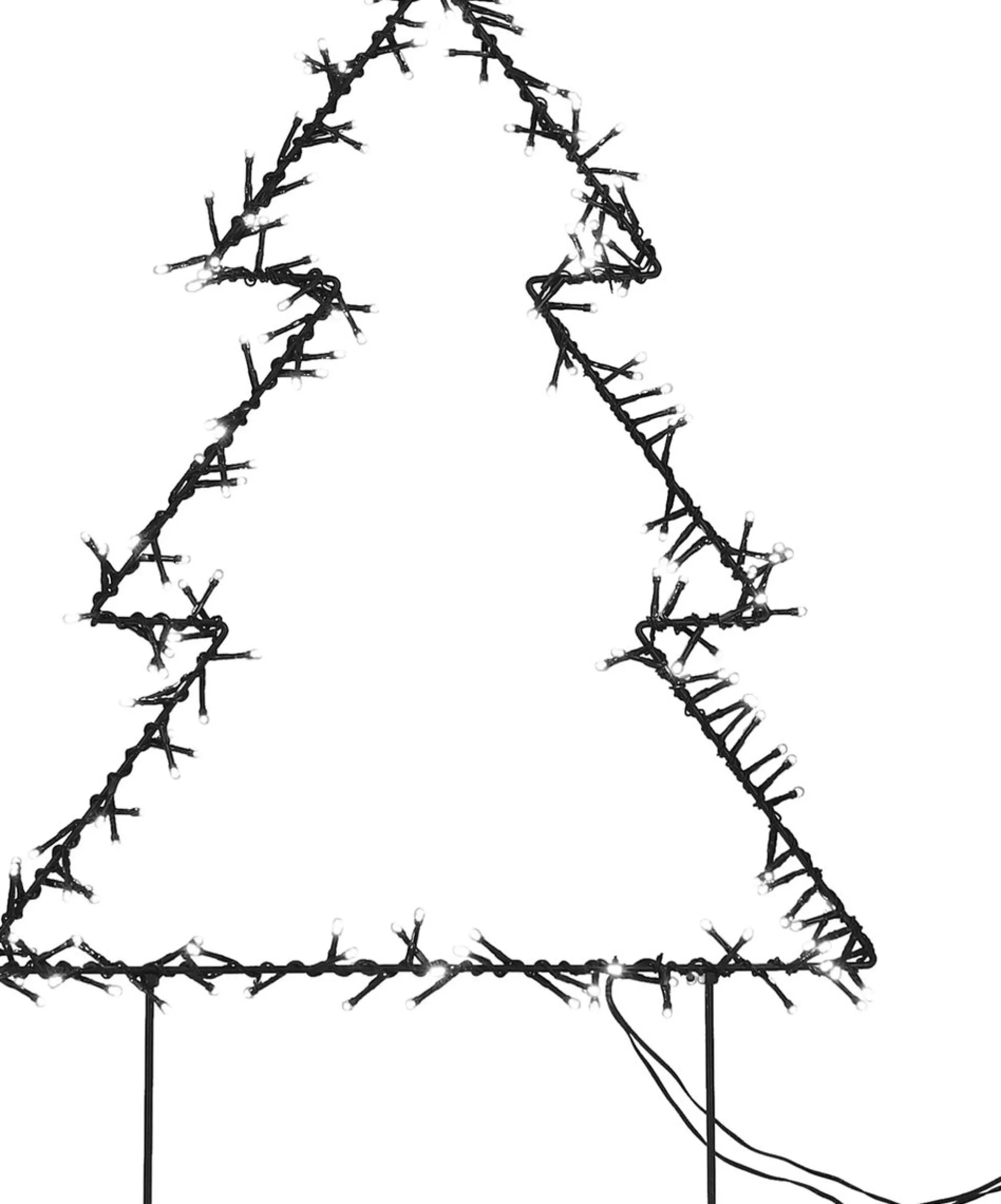 Luca lighting Verlichte Kerstfiguren^ Garden D'Light Kerstboom Tuinsteker Met Klassiek Witte Led Verlichting - L53 X H75 Cm - Zwart