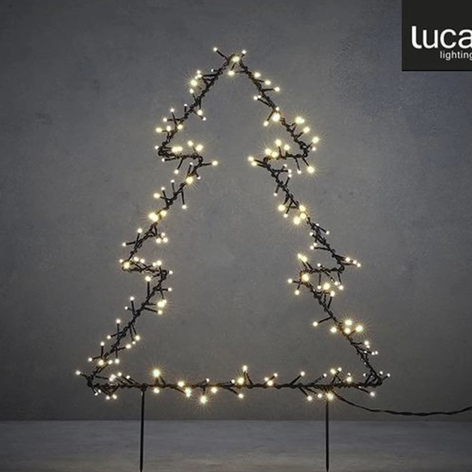 Luca lighting Verlichte Kerstfiguren^ Garden D'Light Kerstboom Tuinsteker Met Klassiek Witte Led Verlichting - L53 X H75 Cm - Zwart