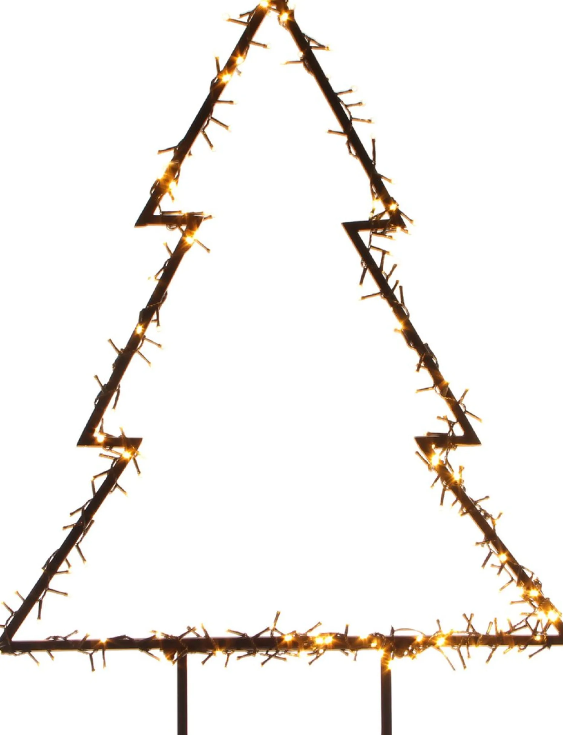 Luca lighting Verlichte Kerstfiguren^ Garden D'Light Kerstboom Tuinsteker Met Warm Witte Led Verlichting - L72 X H100 Cm - Zwart