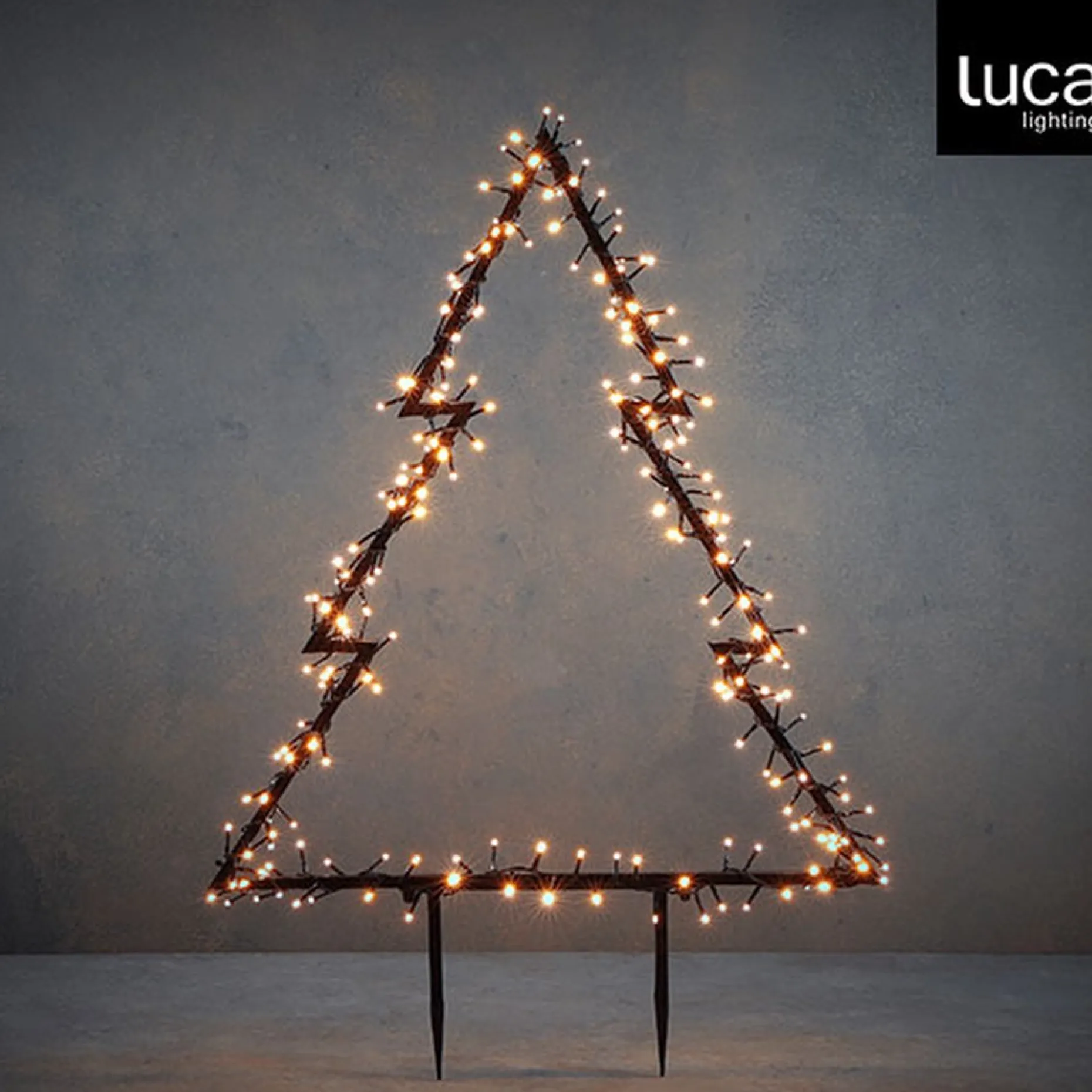 Luca lighting Verlichte Kerstfiguren^ Garden D'Light Kerstboom Tuinsteker Met Warm Witte Led Verlichting - L72 X H100 Cm - Zwart