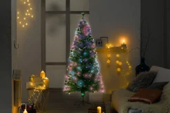 Luca lighting Kunstkerstbomen^ Greenwood Kunstkerstboom Met Fibre Optic Verlichting - H180 Cm - Multikleur