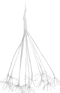 Luca lighting Verlichte Kerstfiguren^ Kerstverlichting Paardenbloem Met 160 Warm Witte Led Lampjes - O80 Cm - Zilver