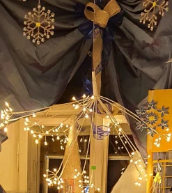 Luca lighting Verlichte Kerstfiguren^ Kerstverlichting Paardenbloem Met 160 Warm Witte Led Lampjes - O80 Cm - Zilver