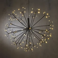 Luca lighting Verlichte Kerstfiguren^ Kerstverlichting Paardenbloem Met 150 Warm Witte Led Lampjes - O58 Cm - Zilver