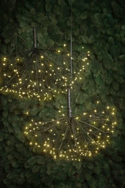 Luca lighting Verlichte Kerstfiguren^ Kerstverlichting Paardenbloem Met 150 Warm Witte Led Lampjes - O58 Cm - Zilver