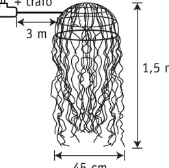 Luca lighting Verlichte Kerstfiguren^ Kroonluchter Kwal Met Warm Witte Led Verlichting - H150 X O45 Cm - Zilver